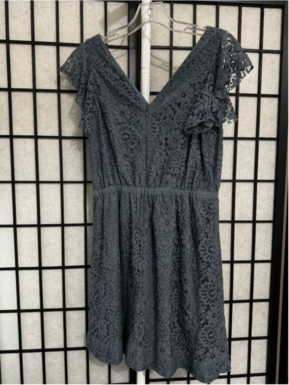 Women's Madewell Lace Mini Dress Size 4 Blue - Picture 4 of 6